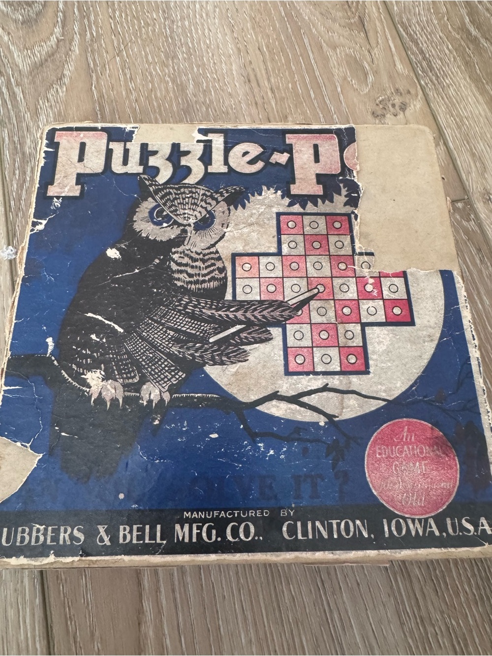 Vintage 1920s Lubbers & Bell Problems puzzle peg game.